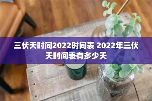 三伏天时间2022时间表 2022年三伏天时间表有多少天