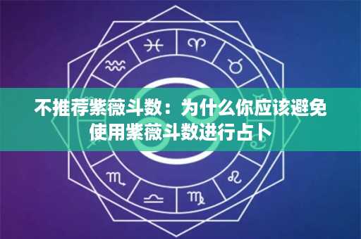 不推荐紫薇斗数：为什么你应该避免使用紫薇斗数进行占卜