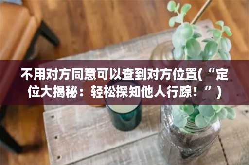 不用对方同意可以查到对方位置(“定位大揭秘：轻松探知他人行踪！”)