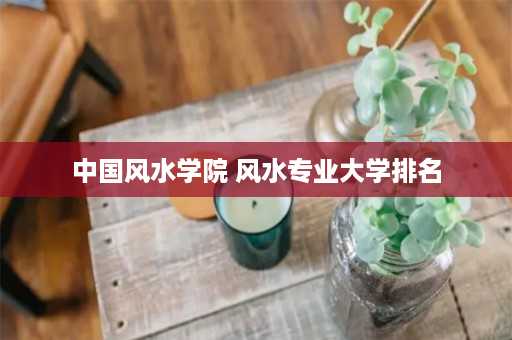 中国风水学院 风水专业大学排名