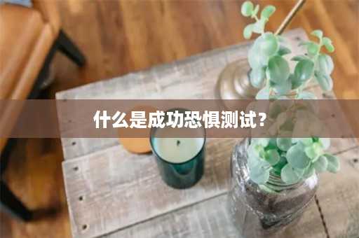 什么是成功恐惧测试？