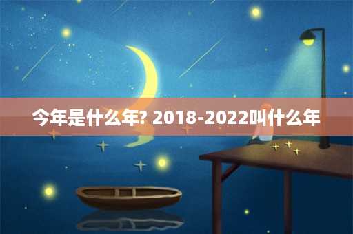 今年是什么年? 2018-2022叫什么年