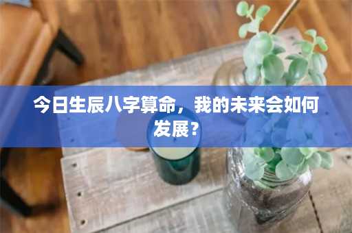 今日生辰八字算命，我的未来会如何发展？