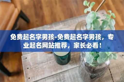 免费起名字男孩-免费起名字男孩，专业起名网站推荐，家长必看！