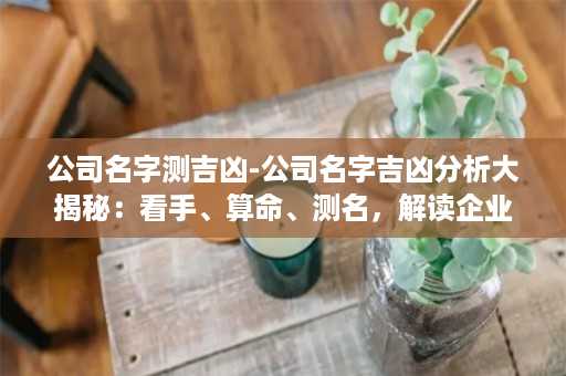 公司名字测吉凶-公司名字吉凶分析大揭秘：看手、算命、测名，解读企业命运大势！