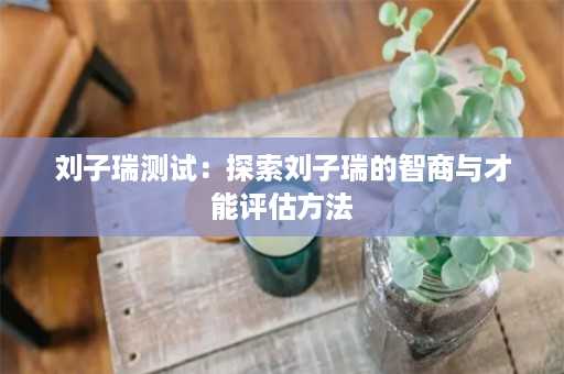 刘子瑞测试：探索刘子瑞的智商与才能评估方法