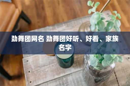 劲舞团网名 劲舞团好听、好看、家族名字