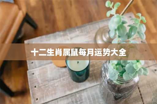 十二生肖属鼠每月运势大全