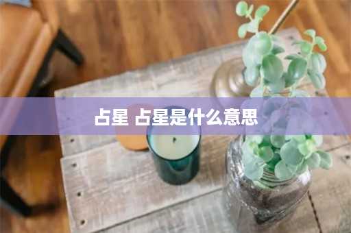 占星 占星是什么意思