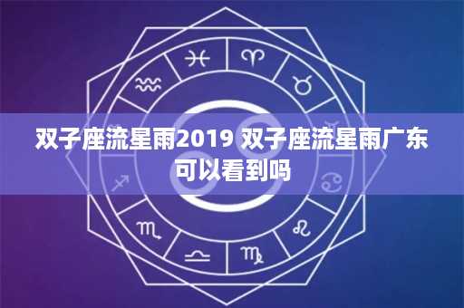 双子座流星雨2019 双子座流星雨广东可以看到吗