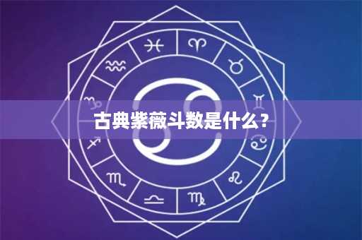 古典紫薇斗数是什么？