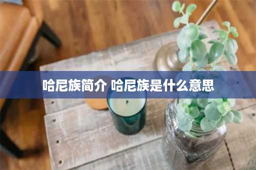 哈尼族简介 哈尼族是什么意思