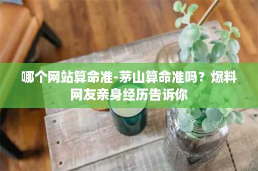 哪个网站算命准-茅山算命准吗？爆料网友亲身经历告诉你