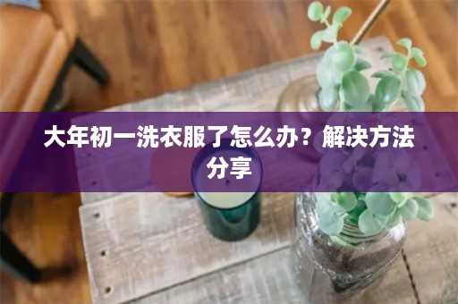 大年初一洗衣服了怎么办？解决方法分享