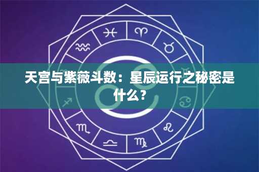 天宫与紫薇斗数：星辰运行之秘密是什么？