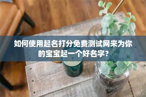 如何使用起名打分免费测试网来为你的宝宝起一个好名字？