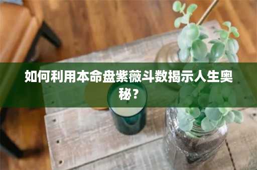 如何利用本命盘紫薇斗数揭示人生奥秘？