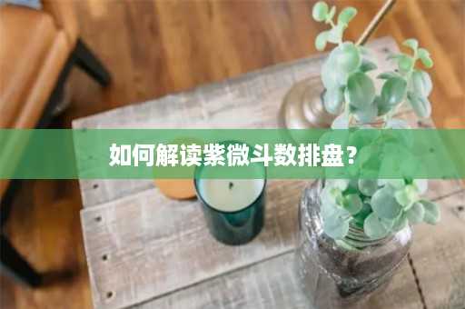 如何解读紫微斗数排盘？