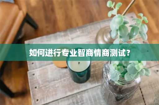 如何进行专业智商情商测试？