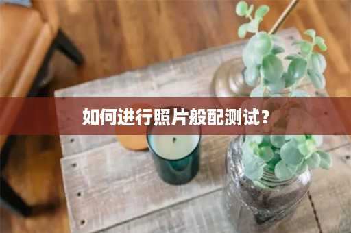 如何进行照片般配测试？