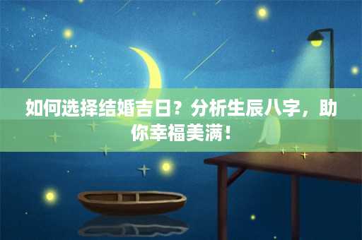 如何选择结婚吉日？分析生辰八字，助你幸福美满！