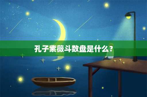 孔子紫薇斗数盘是什么？