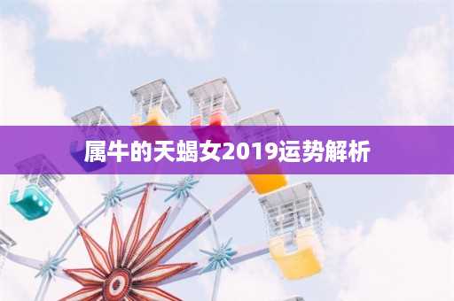 属牛的天蝎女2019运势解析