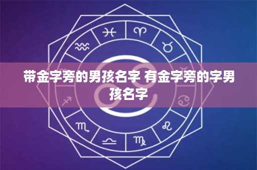 带金字旁的男孩名字 有金字旁的字男孩名字