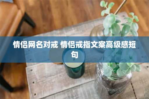 情侣网名对戒 情侣戒指文案高级感短句