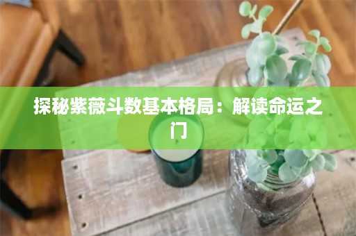 探秘紫薇斗数基本格局：解读命运之门