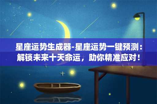 星座运势生成器-星座运势一键预测：解锁未来十天命运，助你精准应对！