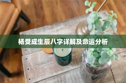 杨受成生辰八字详解及命运分析