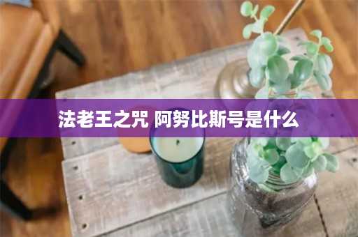 法老王之咒 阿努比斯号是什么