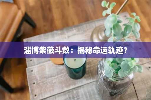 淄博紫薇斗数：揭秘命运轨迹？