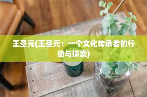 王圣元(王圣元：一个文化传承者的行动与探索)