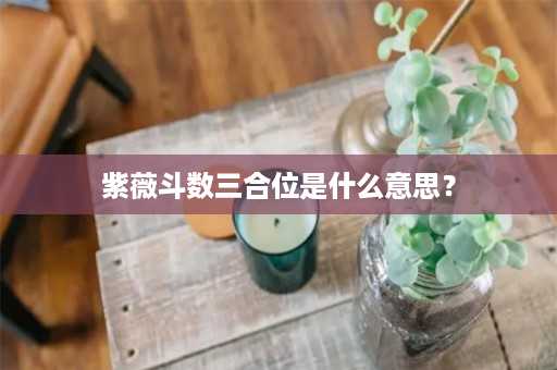 紫薇斗数三合位是什么意思？