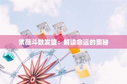 紫薇斗数发旋：解读命运的奥秘