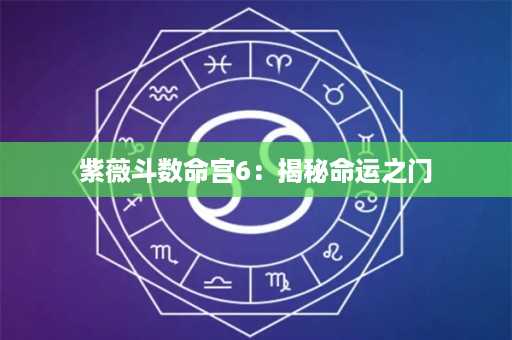 紫薇斗数命宫6：揭秘命运之门