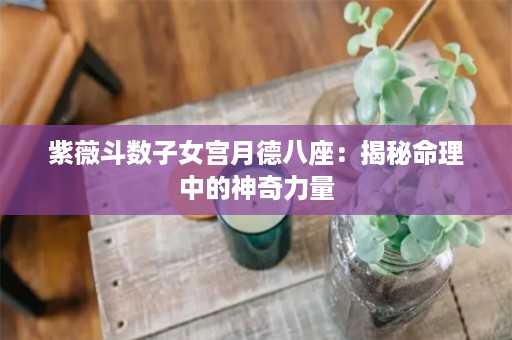 紫薇斗数子女宫月德八座：揭秘命理中的神奇力量