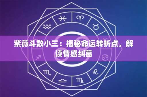 紫薇斗数小三：揭秘命运转折点，解读情感纠葛