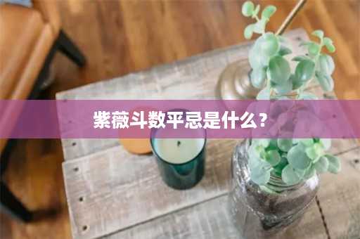 紫薇斗数平忌是什么？