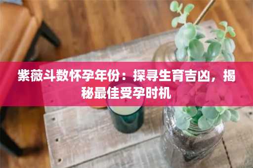 紫薇斗数怀孕年份：探寻生育吉凶，揭秘最佳受孕时机