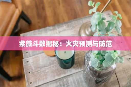 紫薇斗数揭秘：火灾预测与防范