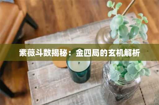 紫薇斗数揭秘：金四局的玄机解析