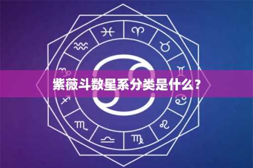 紫薇斗数星系分类是什么？