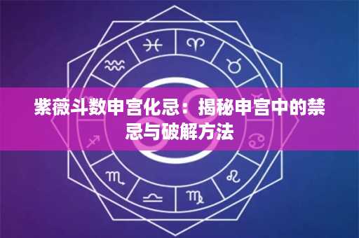 紫薇斗数申宫化忌：揭秘申宫中的禁忌与破解方法