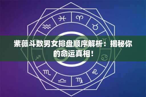 紫薇斗数男女排盘顺序解析：揭秘你的命运真相！