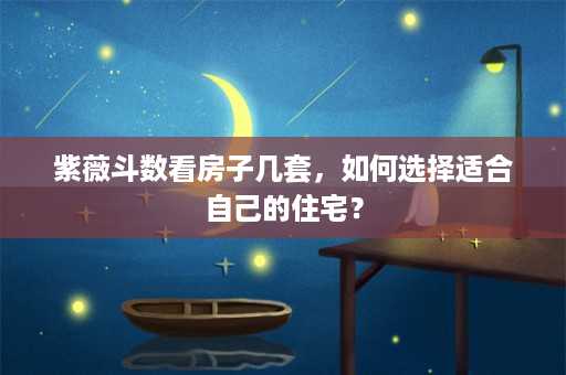 紫薇斗数看房子几套，如何选择适合自己的住宅？