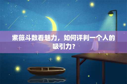 紫薇斗数看魅力，如何评判一个人的吸引力？