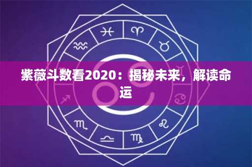 紫薇斗数看2020：揭秘未来，解读命运